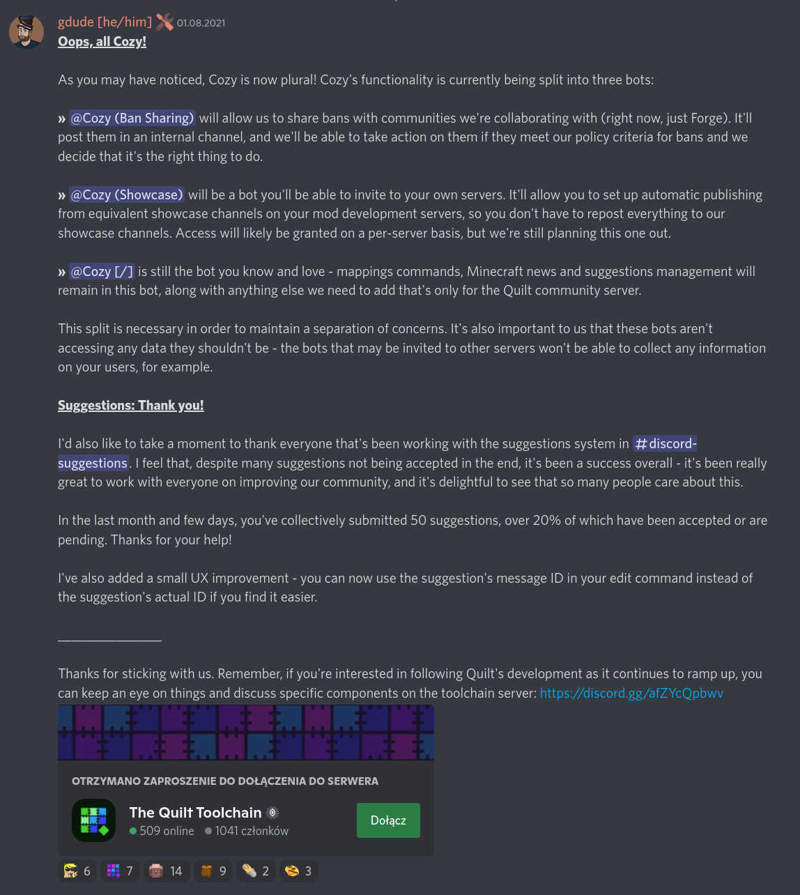 Shared bans announcement
